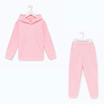 Комплект д/девочки (толстовка, брюки) НАЧЁС, цвет св.розовый, р. 122. 9037693