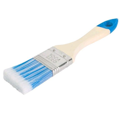 Кисть плоская Лазурит  -  Стандарт  38мм /иск.щетина, дер .руч. TOOLBERG (Лакра) 0111412