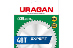 Диск пильный по дереву URAGAN Expert (230х32/30 мм; 48Т) 36802-230-32-48_z01