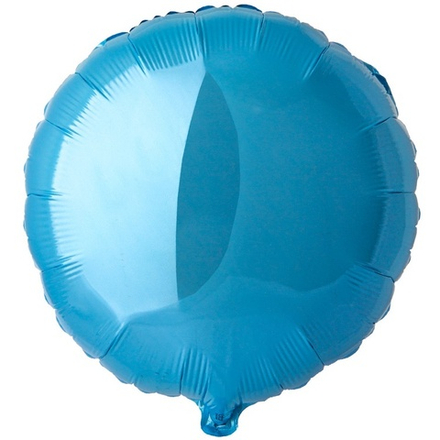 Шар "Ярко-голубой круг металлик" 80 см