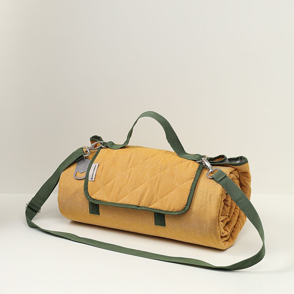 Плед для пикника и отдыха на пляже Smart Picnic, горчичный