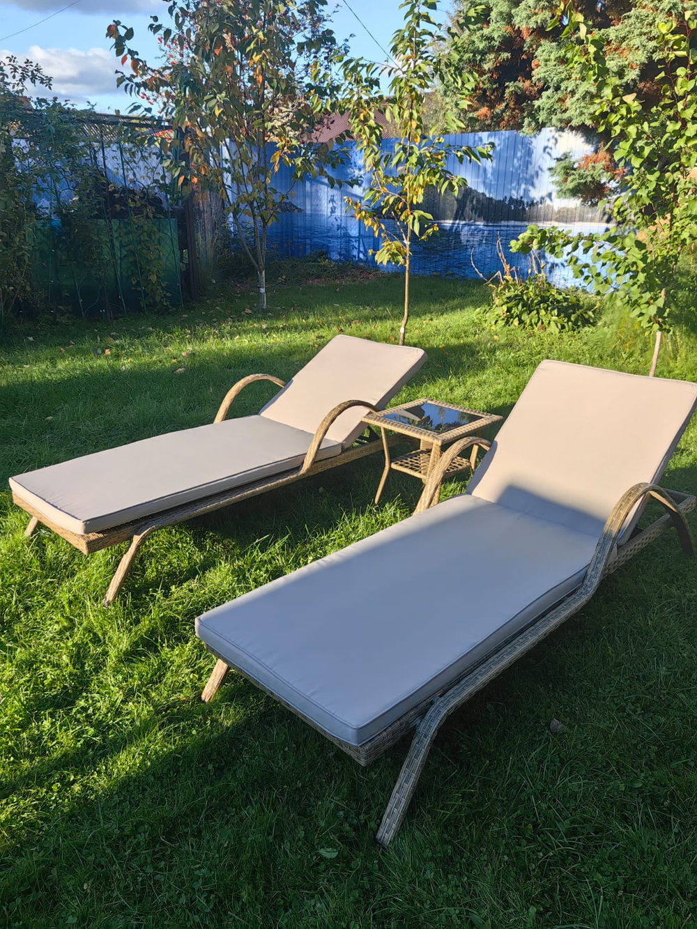 Шезлонг из искусственного ротанга Империал цвет Greige