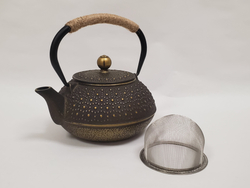 308002.3 Чайник БРОНЗА "Золотая черепаха" с ситом, 800мл, чугун