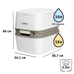 Биотуалет Lupmex 79122P 18л с индикатором с пробниками гранул