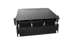 Патч-панель Hyperline FO-19BX-2U-F0-6xSLT-W120H32-EMP, черная, установка в 19'' стойку