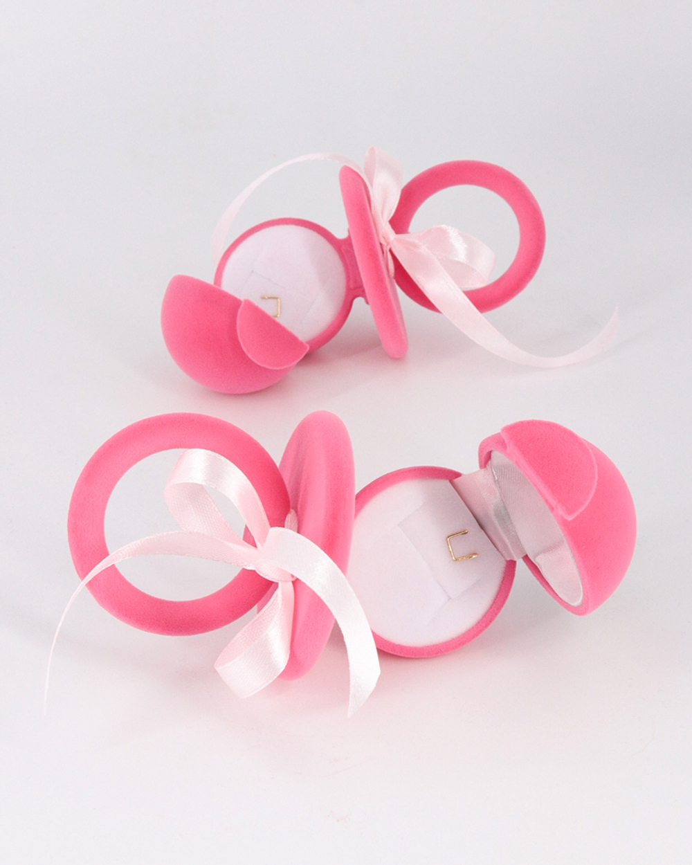 Флокированный футляр в форме погремушки для ювелирных украшений