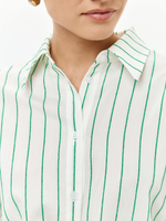 Рубашка Николь в изумрудную полоску