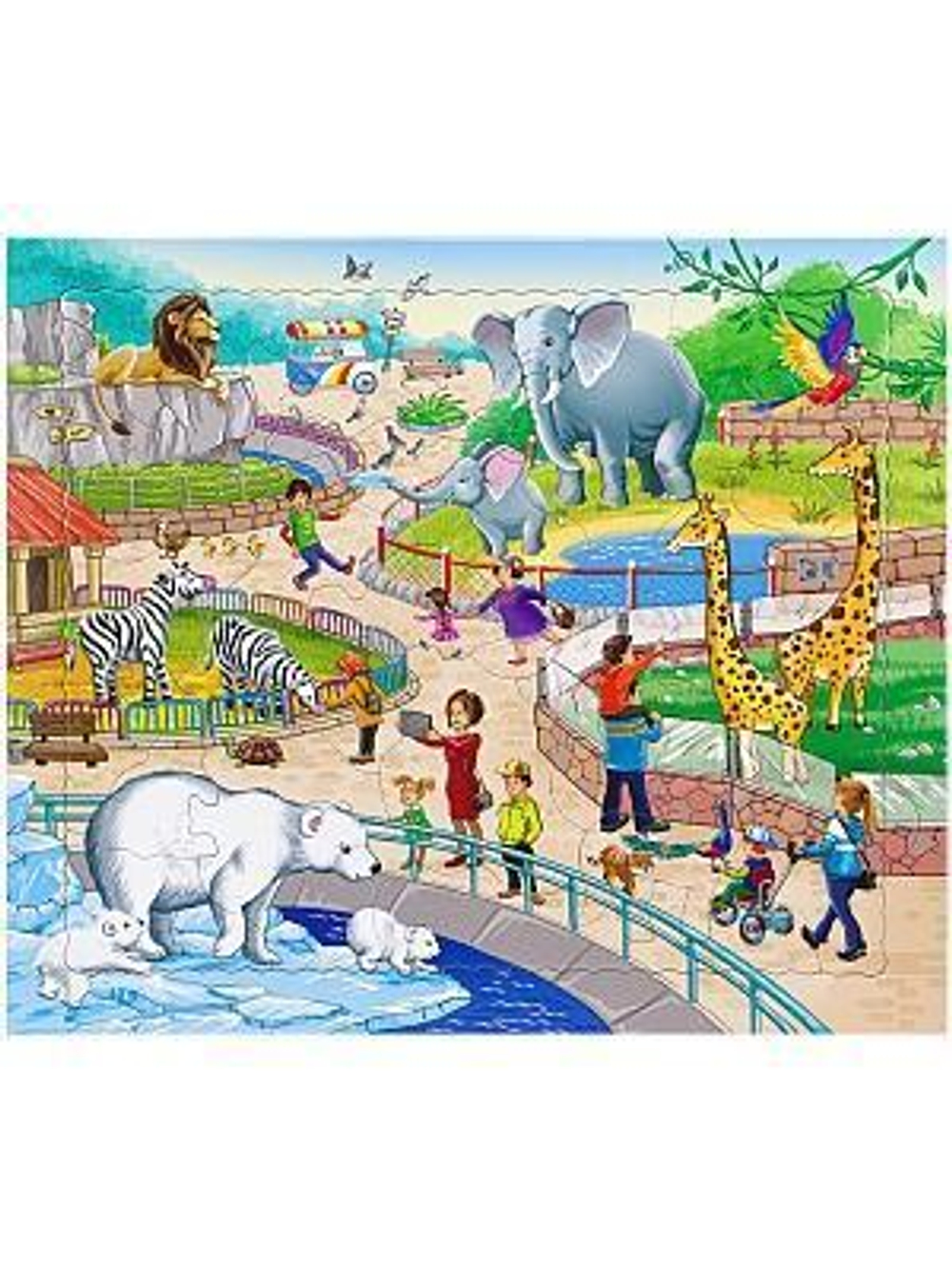 Пазл-рамка с фигурными элементами."Зоопарк". П20-9357