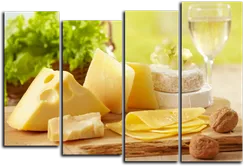 Модульная картина "Сырная нарезка"