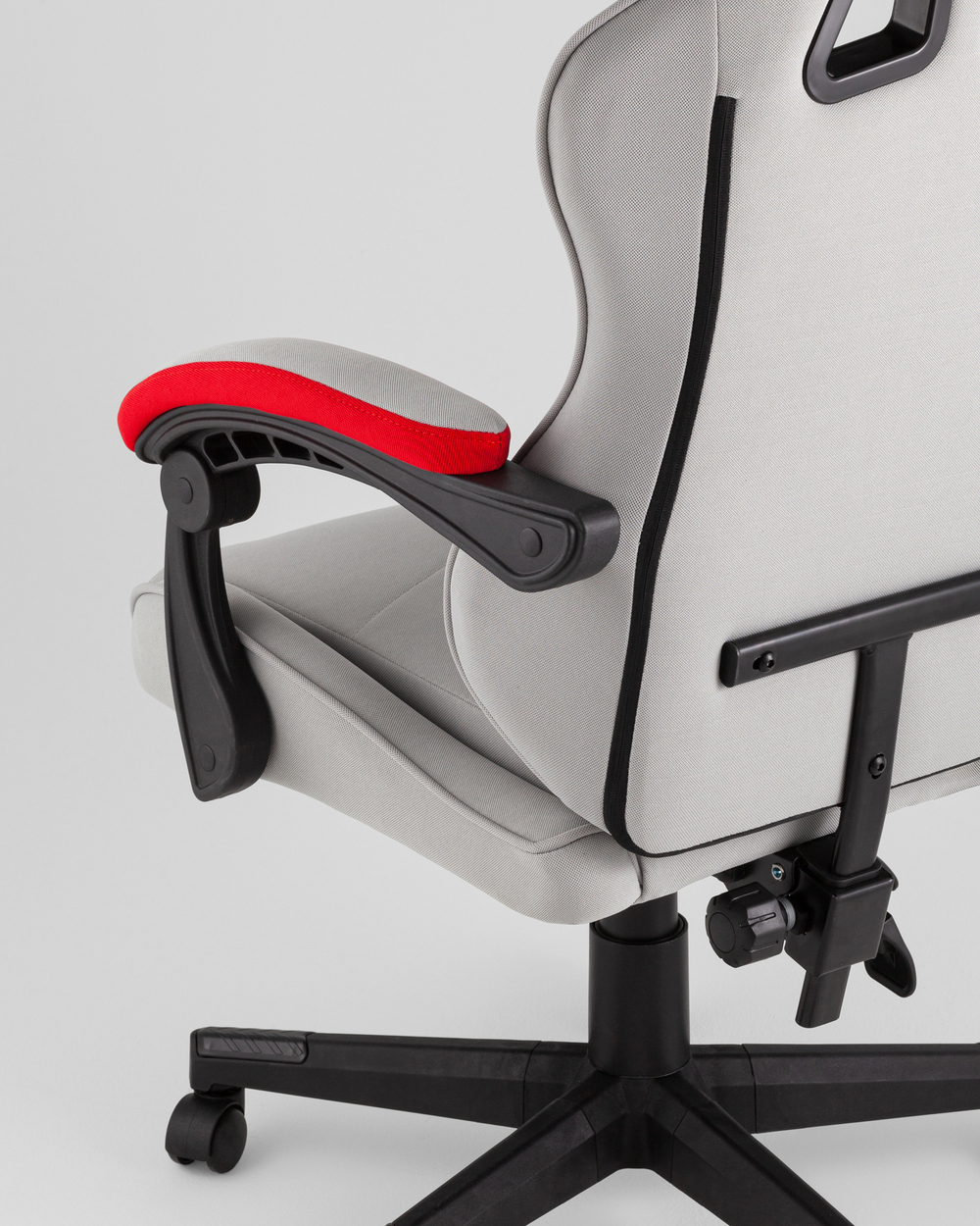 Кресло спортивное TopChairs Phantom ткань серо-красный