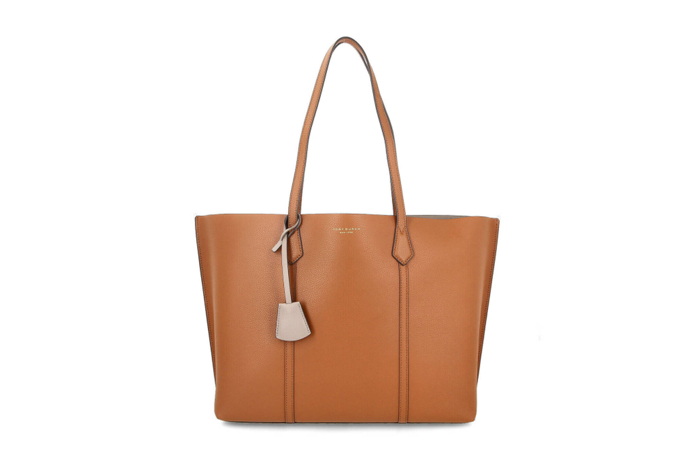 кожаная сумка-шопер perry TORY BURCH - янтарный(81932)