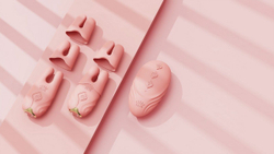 Розовые виброзажимы на соски Nave