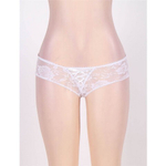 Трусики кружевные с завязками, белые, XS-S