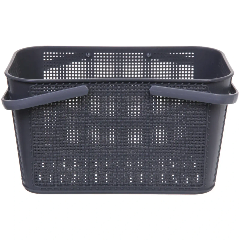 Корзинка хозяйственная «ФОЛЬК», цвет антроцитово-серый , 28.5*17.5*16см (лейбл)