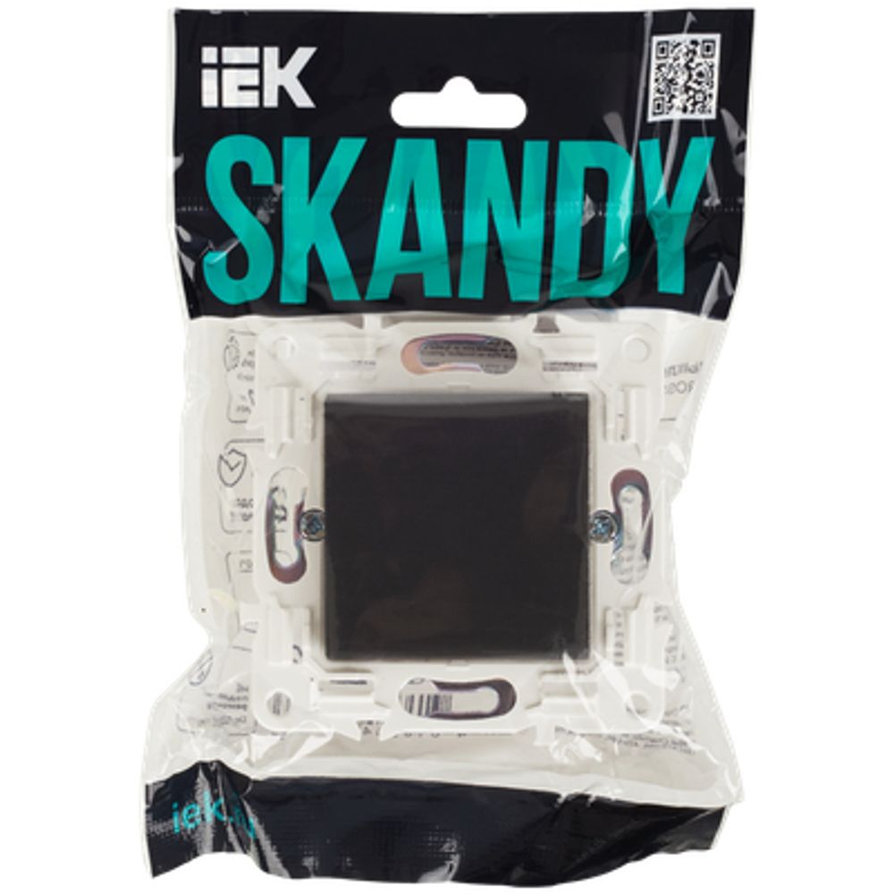 SKANDY Выключатель 1-клавишный перекрестный 10А SK-V03G графит IEK