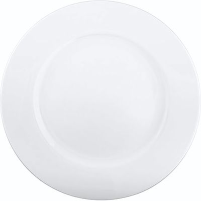 Белая фарфоровая тарелка «Классик» (диаметр 19 см) (Цвет: белый)