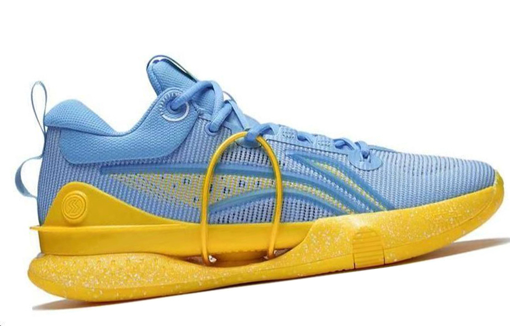 LiNing Li Ning Blitz 8 Premium Comfortable Daily shock absorption non-slip wear-resistant low-top basketball shoes men's blue and yellow