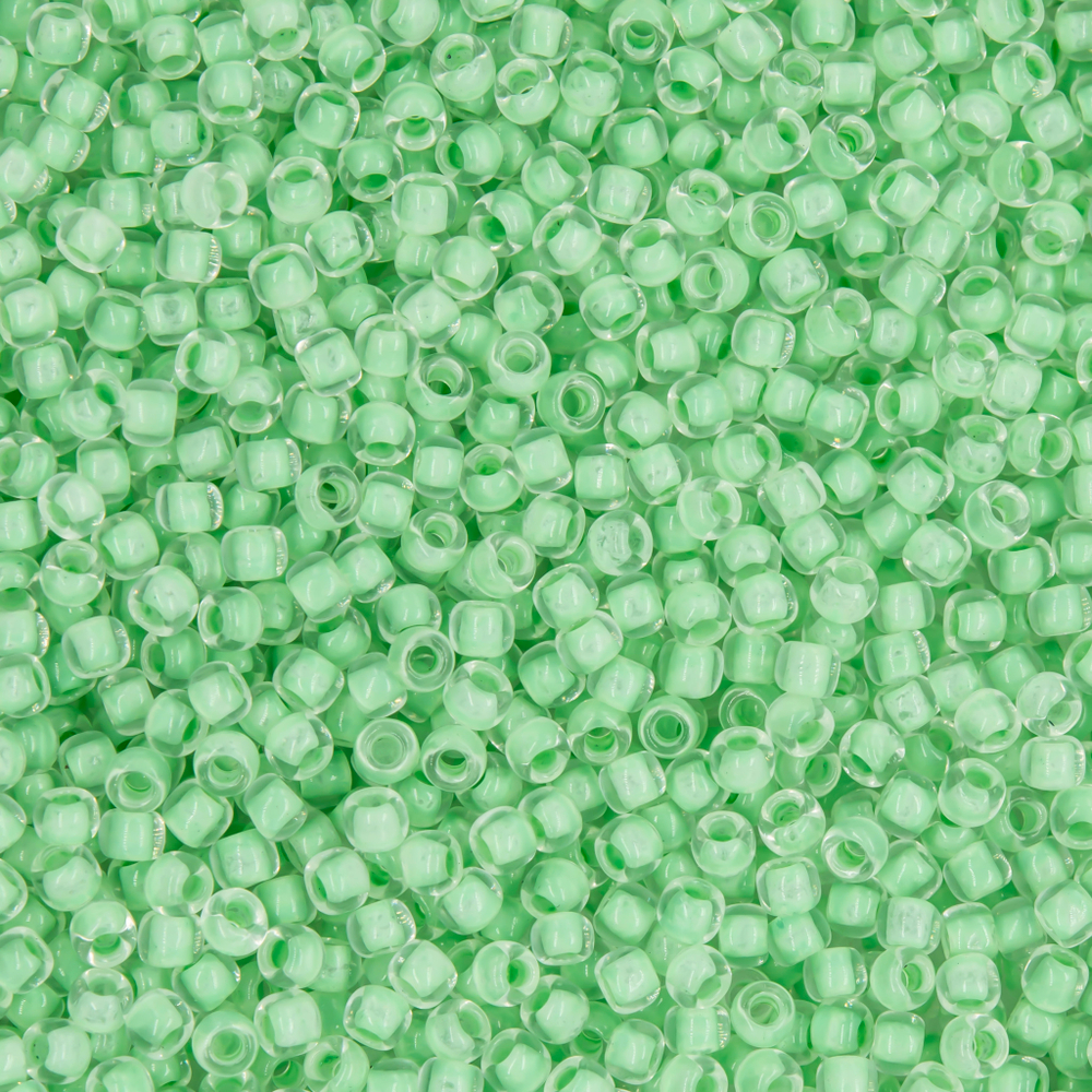 Японский бисер TOHO Round 11/0 (№975), окрашенный изнутри прозрачный