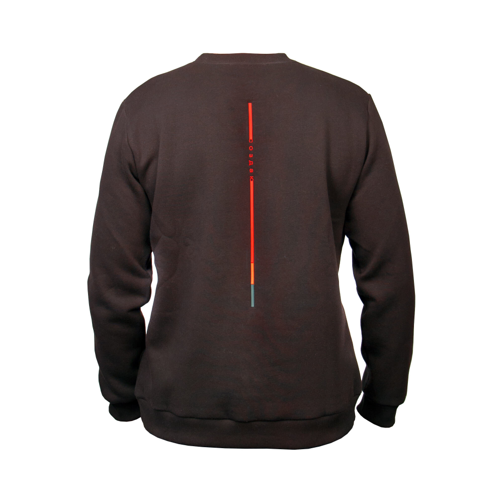 Толстовка из футера черная "Создаю", размер M