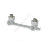 Планка монтажная PP-R белая Дн 20х3/4" НР под смеситель с водорозетками VALFEX 10124320