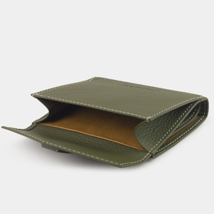 Кожаный кошелек, теленок зеленого цвета