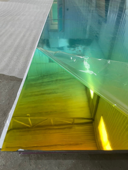 Бамбуковая панель "Зеркало" / "Mirror" (Желтый/зеленый/золото) 5мм 3000х1220мм (брак)