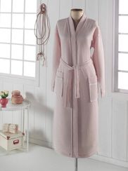 NEVA  XL (персик) Халат вафельный кимоно