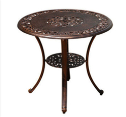 Обеденная мебель из литого алюминия — белая, стол ВИНТАЖ «VINTAGE» D80   + 2 кресла Феникс «FENIX»