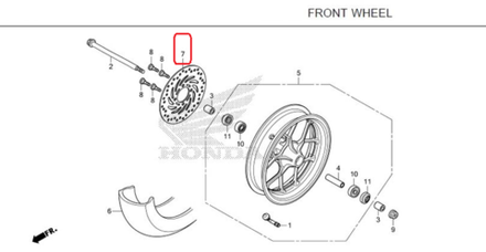 45251-KWB-601. DISK, FR. BRAKE (NHK)