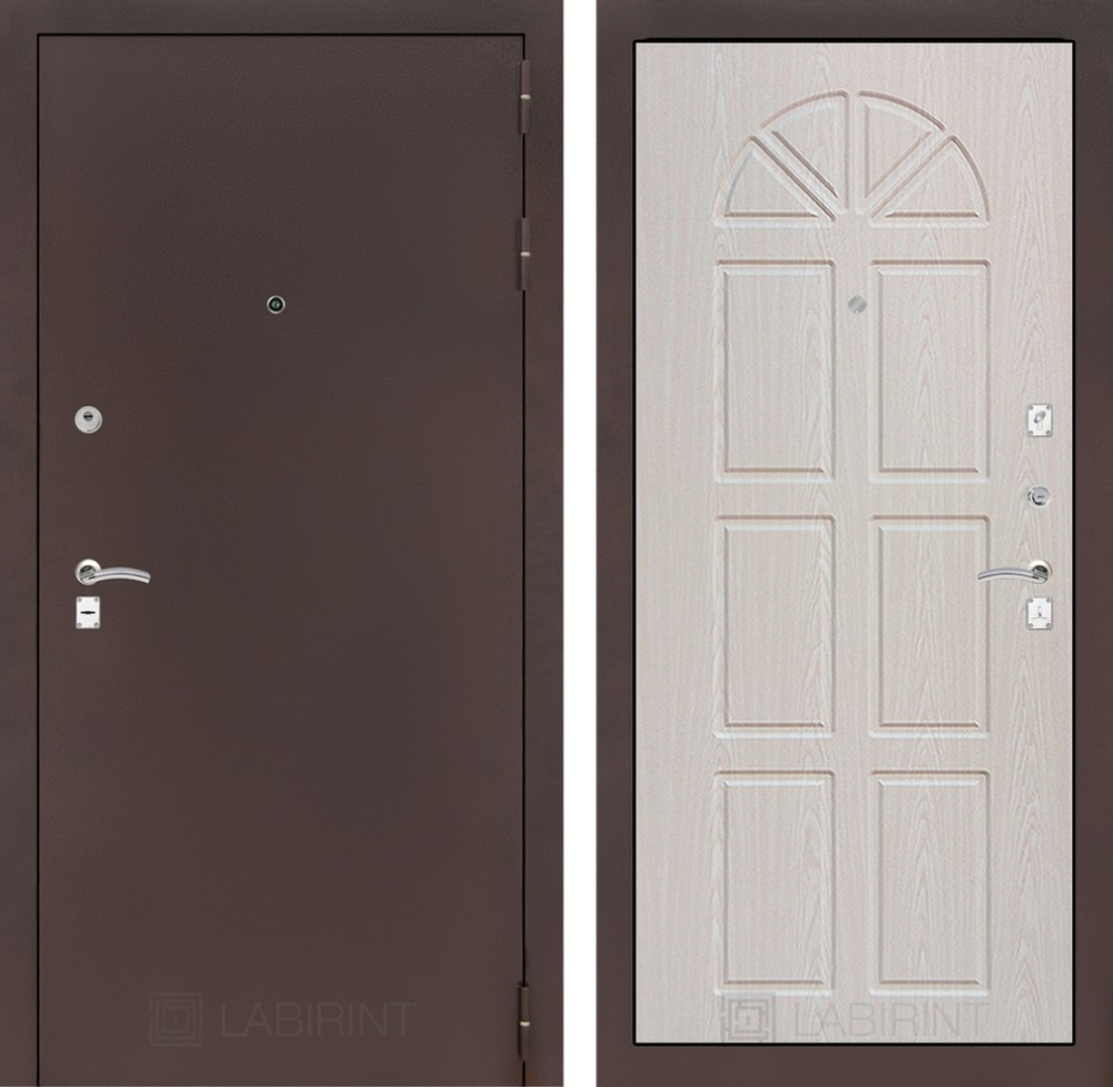 Входная металлическая дверь Лабиринт Classic (Классик) антик медный 15 Алмон 25 Винорит