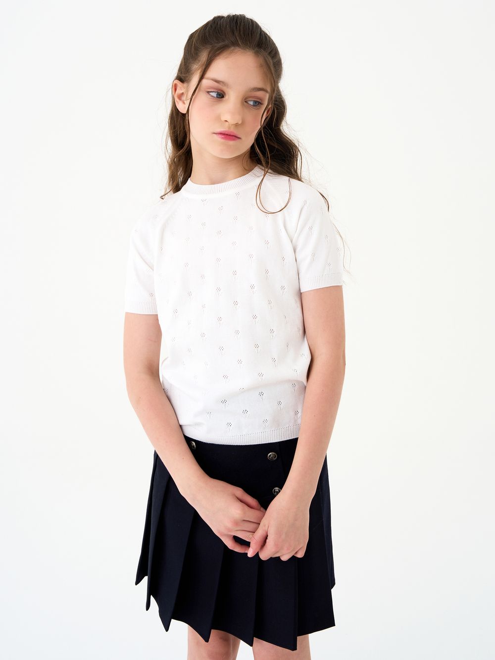 Джемпер для девочки 1384 белый