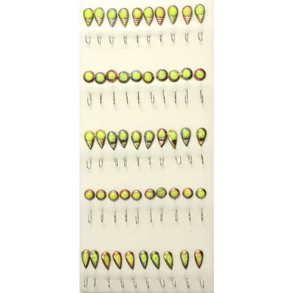 Мормышка металлическая с фосфорной каплей №31 крючок №10