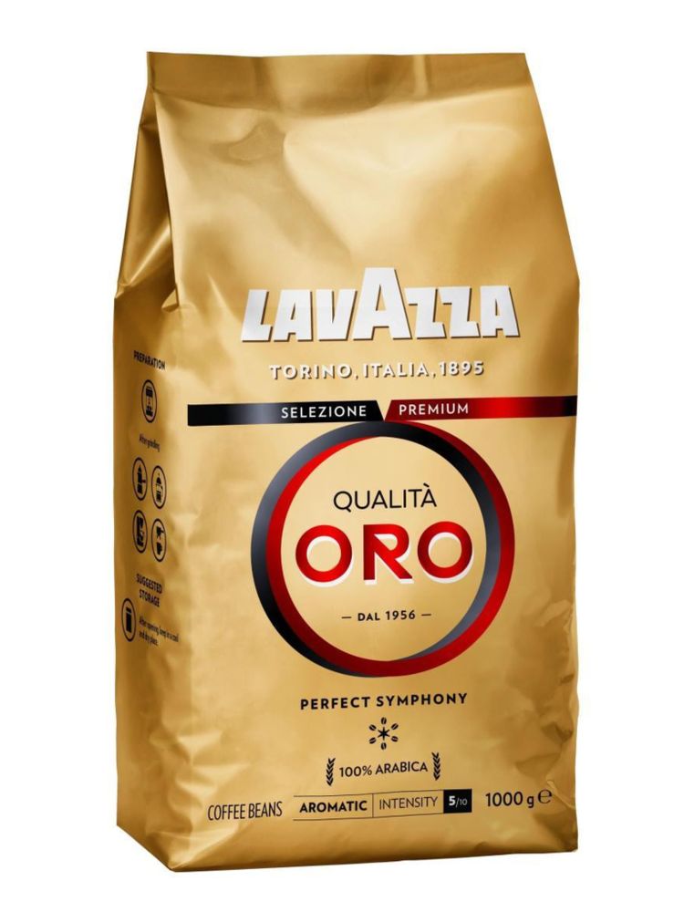 Кофе в зернах Lavazza Qualita Oro, 1 кг, 2 шт