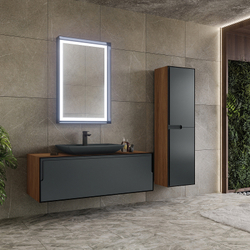 Зеркало Orka Craft 60x90 3000325 с подсветкой Антрацит матовый