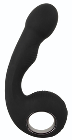 Черный силиконовый вибратор G & P-Spot Vibrator - 16,8 см. (Цвет: черный)