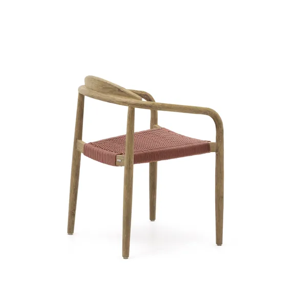 Стул Glynis массив эвкалипта с розовым сиденьем