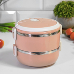 Ланч-бокс 2 отделения 1л нерж, пластик