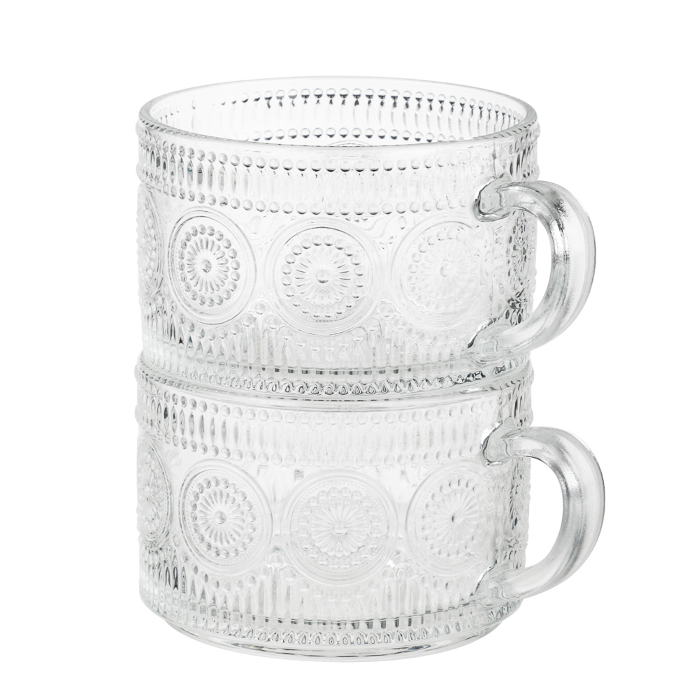 VETTA Набор кружек с узором 2шт., 400мл, стекло