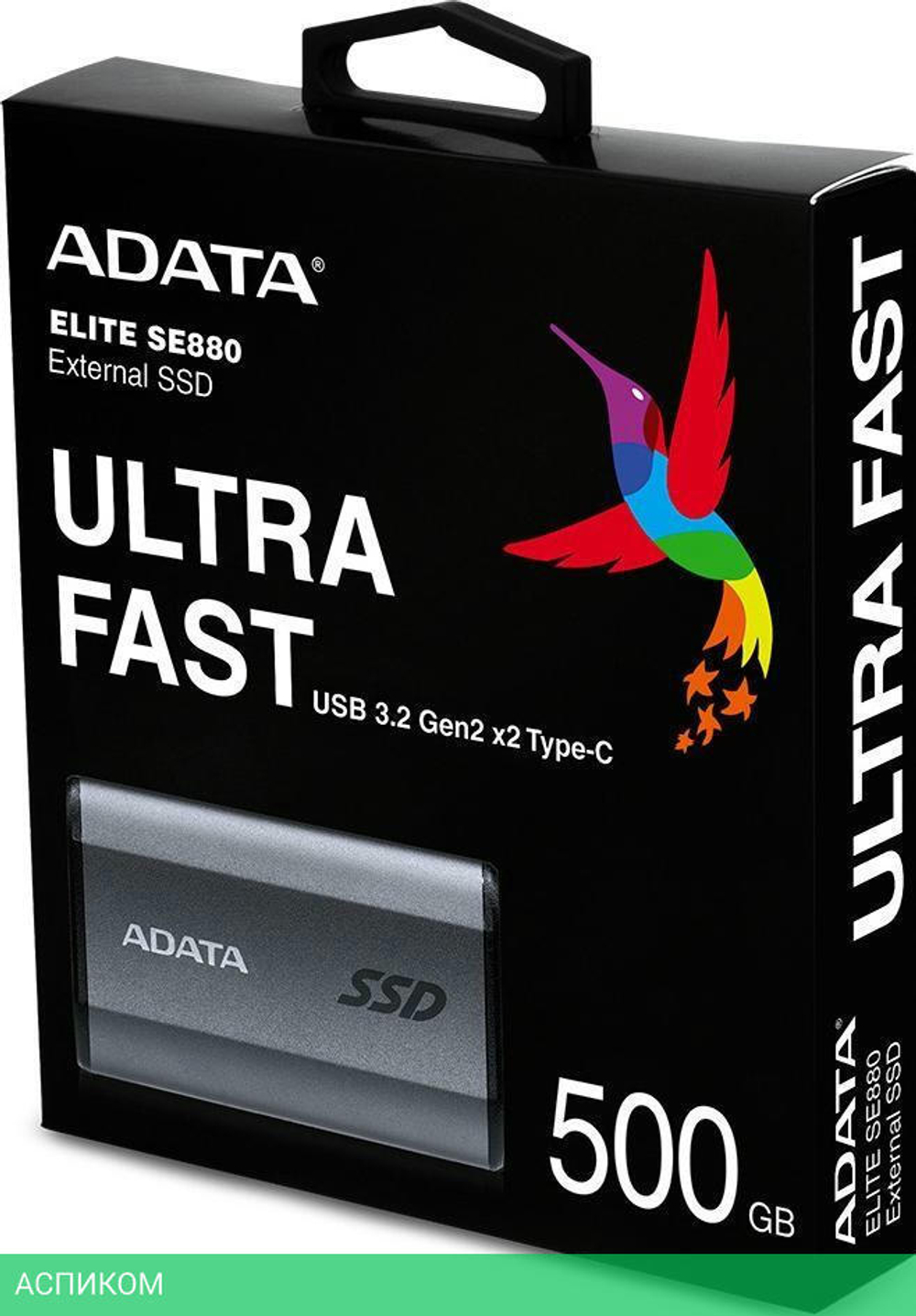 Внешний накопитель A-Data SE880 512GB Titanium Grey (AELI-SE880-500GCGY)
