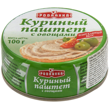 Паштет Podravka куриный с овощами 100 гр