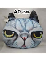 3Д подушка с лицом кота 40 см