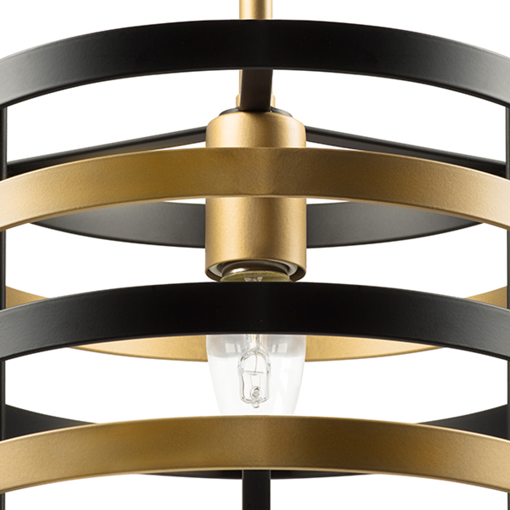 735010 Подвес EPSILON 1х40W E27 ЧЕРНЫЙ/ЗОЛОТО