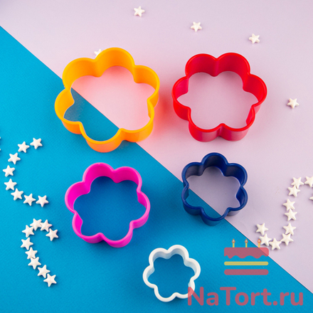 Набор форм для печенья «Цветок», 5 шт