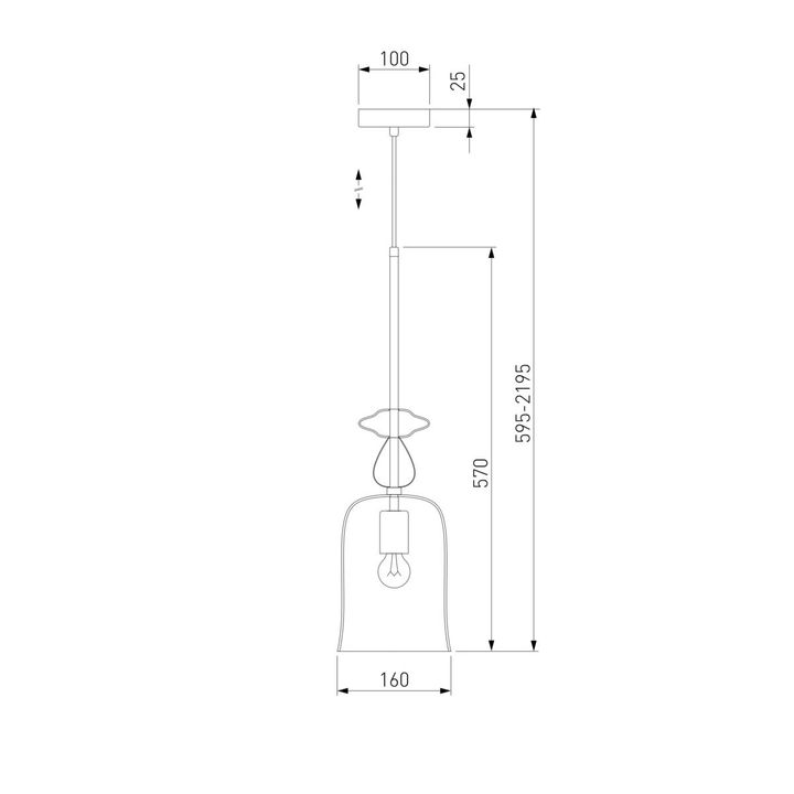 Подвесной светильник Eurosvet Dream 50194/1 янтарный