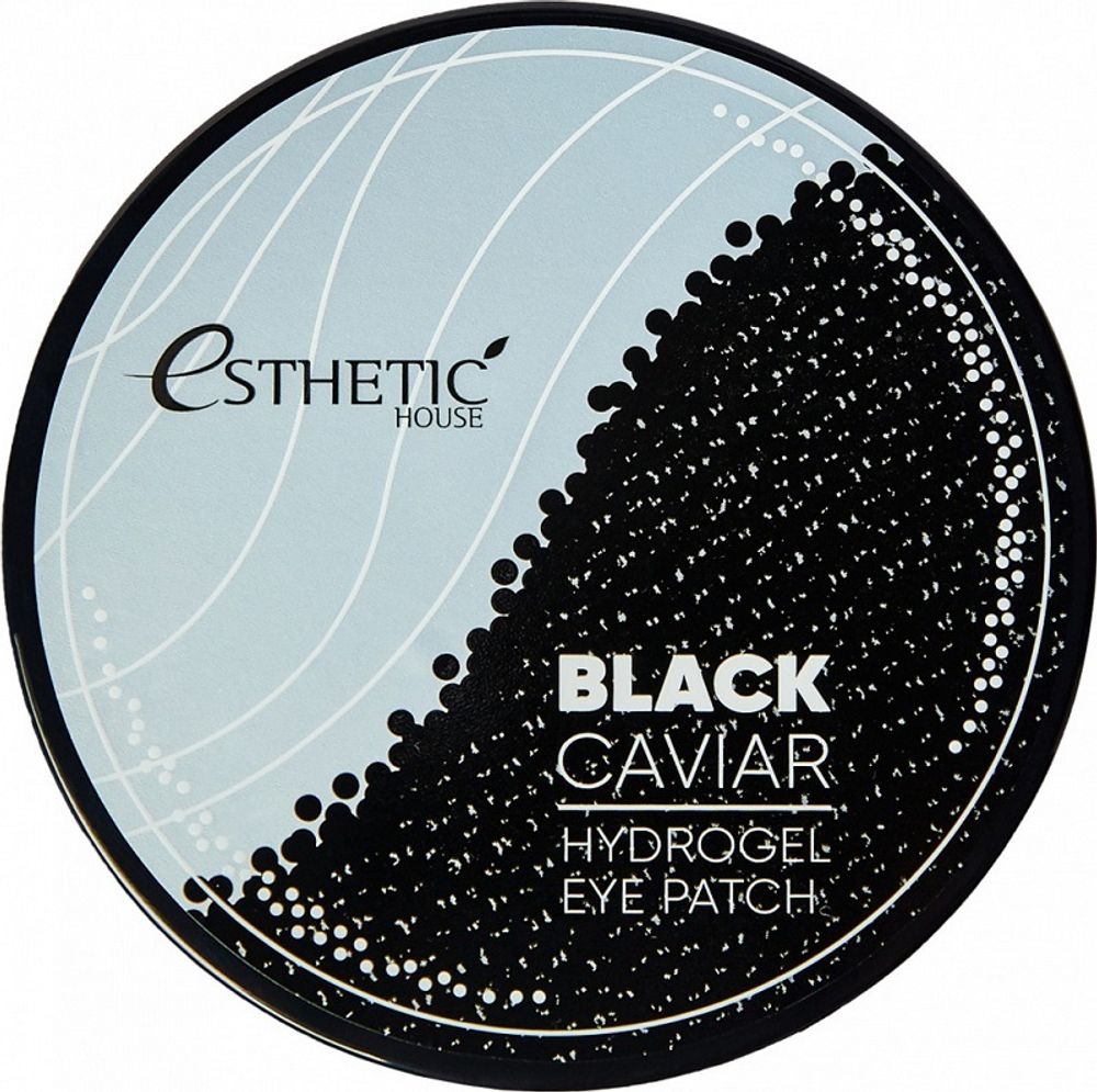 Патчи для век Esthetic House Black Caviar гидрогелевые с экстрактом Черной Икры 60 шт