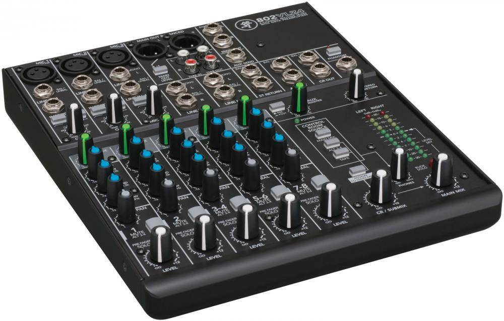 Mackie 802 VLZ 4 Микшер аналоговый компактный, 2 моно и 3 стерео канала, трехполосный эквалайзер, посыл на эффекты
