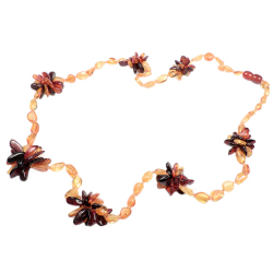 Бусы "Ягодка" янтарь микс