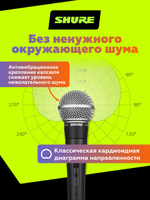 Вокальный динамический микрофон Shure SM58 с выключателем