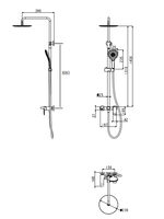 Душевая система Grocenberg GB7010 Белый хром