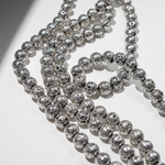 Лава вулканическая натуральная с металлическим гальваническим покрытием, 10,6мм, шар